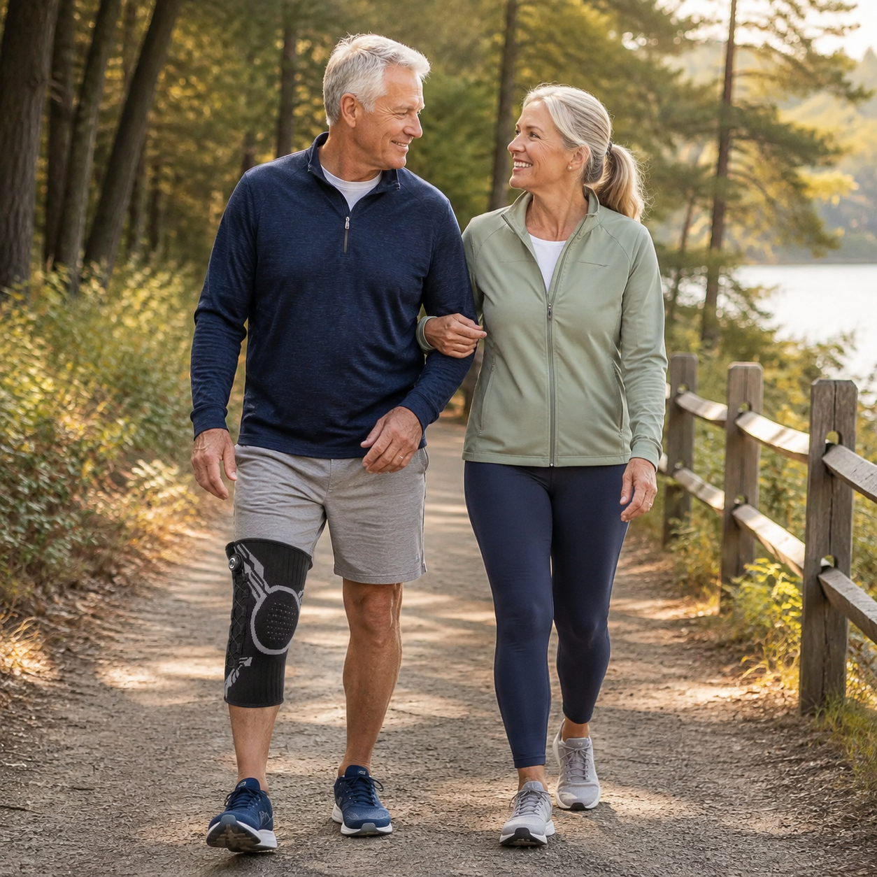 Kneovara Adjustable Spring-Support Knee Brace